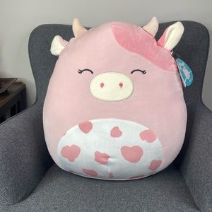 16” Squishmallow - Clay the Pink Cow - NWT